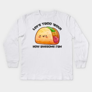 Mexican Tacos And Tequila Funny Kids Long Sleeve T-Shirt